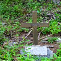 Inscription en latin : Speravit anima sua