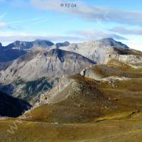 Au Pas de Touréis, vue sur le Pelat, le Cimet, la Pierre Éclatée…