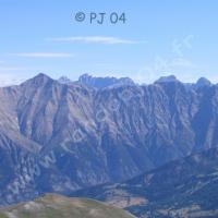 … au premier plan : les Côtes d'Abriès ; au second plan : Brec du Chambeyron