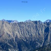 Côtes d'Abriès et au second plan le Brec de Chambeyron